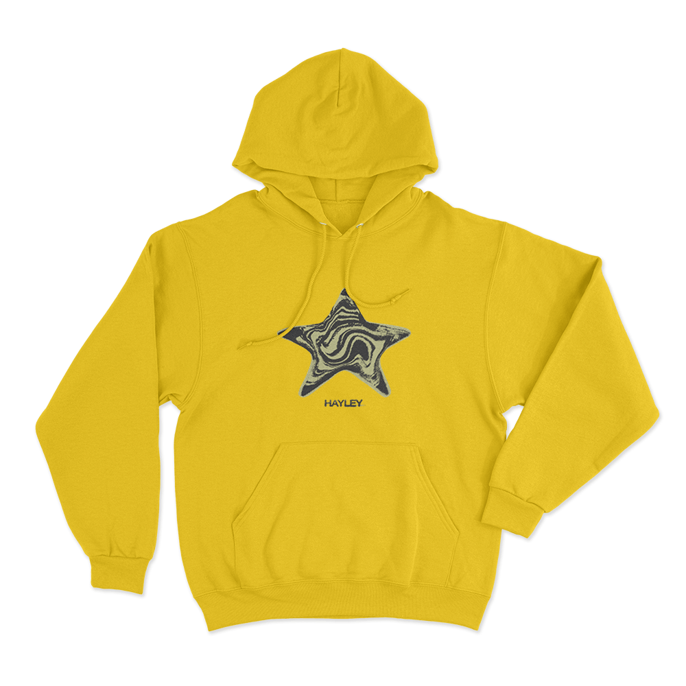 Hayley Star Unisex Hoodie Yellow Hayley Star Unisex Hoodie Yellow