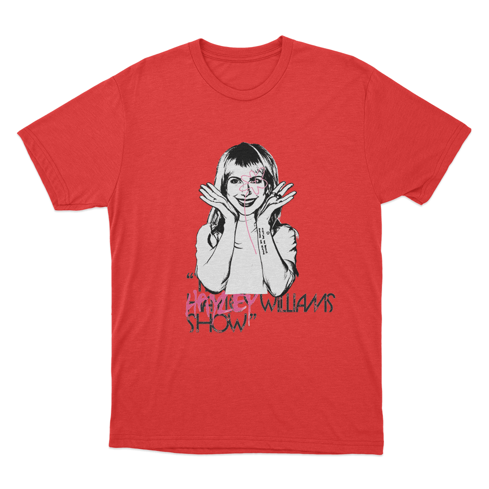The Hayley Williams Show Portrait Unisex (2) T Shirt Red The Hayley Williams Show Portrait Unisex 2 T Shirt Red